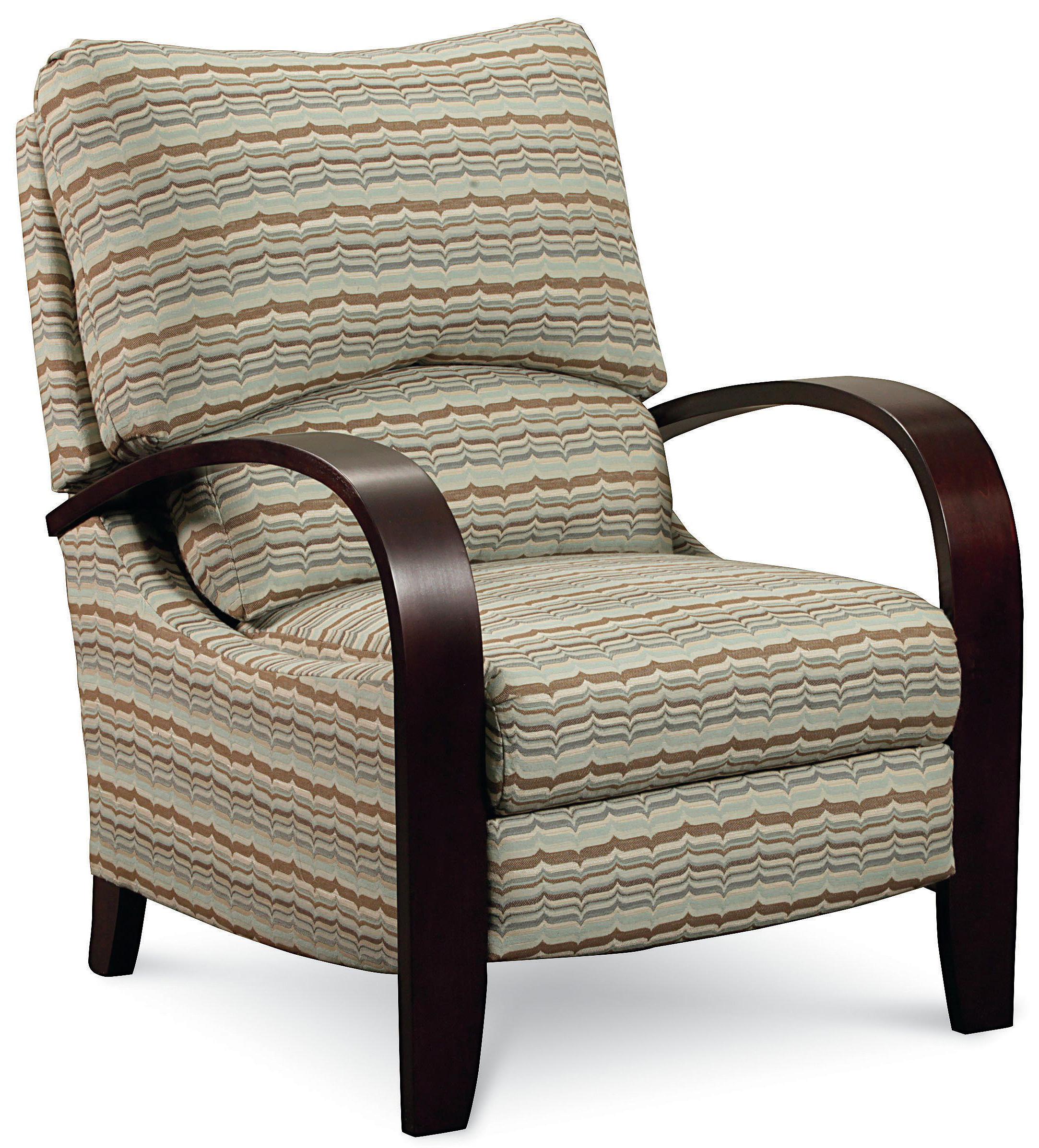 Lane Hi Leg Recliners Contemporary Julia Hileg Recliner with Bentwood